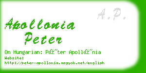 apollonia peter business card